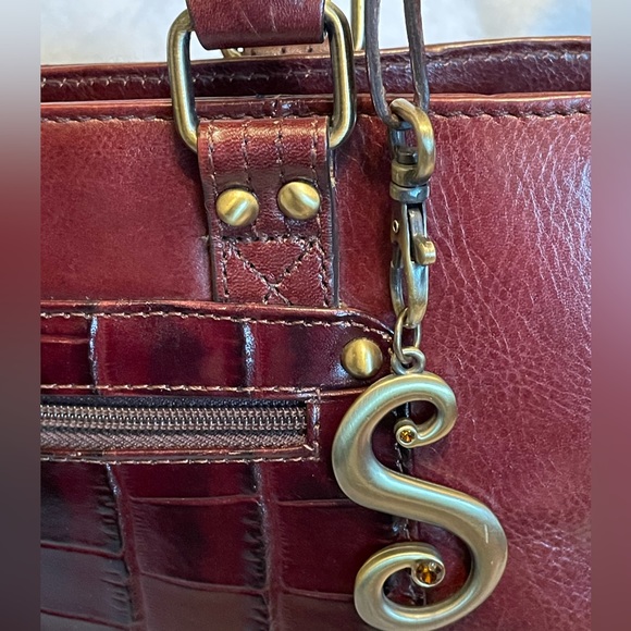 RARE FIND Switch It by Nan - Brown Satchel Tote Purse with Removable Strap - Picture 7 of 8